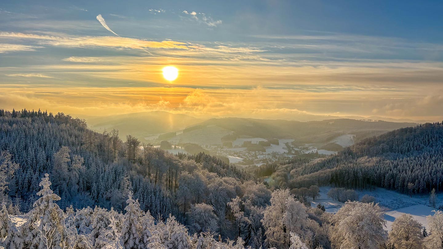 Sonnenuntergang im weißen Tal